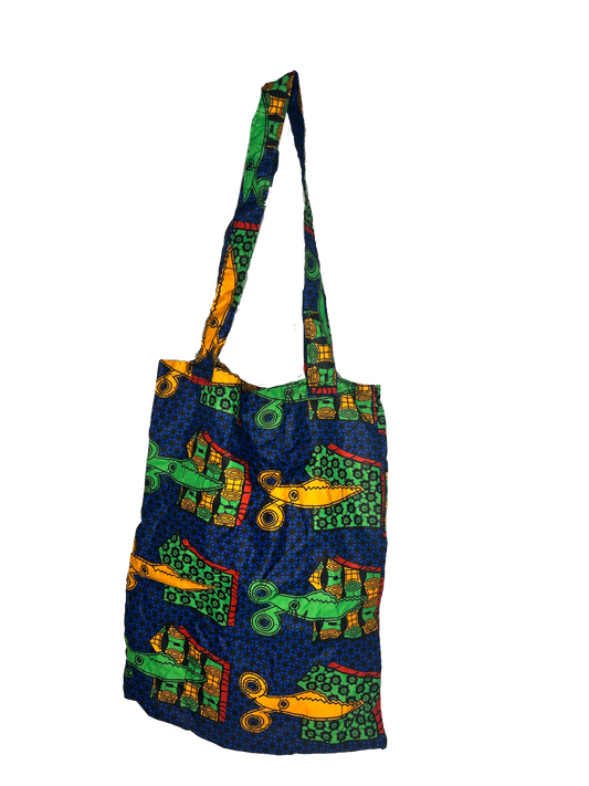 Blue Reusable Grocery Bag